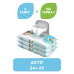 Uni Baby Aktif Islak Mendil 24+ Ay 3x52 Adet - Görsel 4