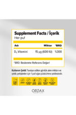 Ocean Vitamin D3 600IU Oral Spray Takviye Edici Gıda 20 ml - Görsel 3