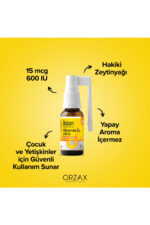 Ocean Vitamin D3 600IU Oral Spray Takviye Edici Gıda 20 ml - Görsel 4