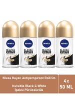 Nivea Black White Invisible İpeksi Pürüssüzlük Deodorant Roll-on 50ml - Görsel 2