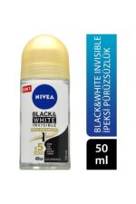 Nivea Black White Invisible İpeksi Pürüssüzlük Deodorant Roll-on 50ml - Görsel 3
